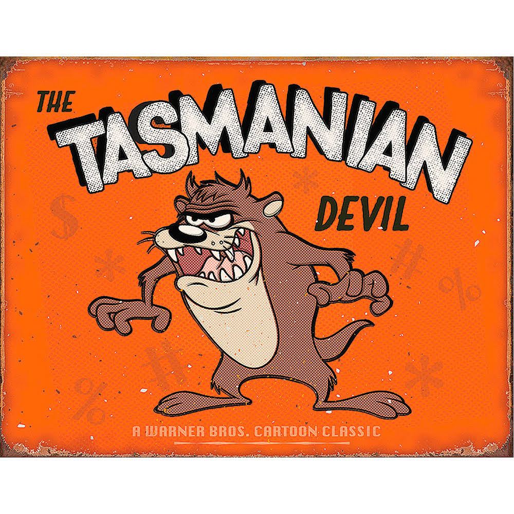Tasmanian Devil Tin Sign