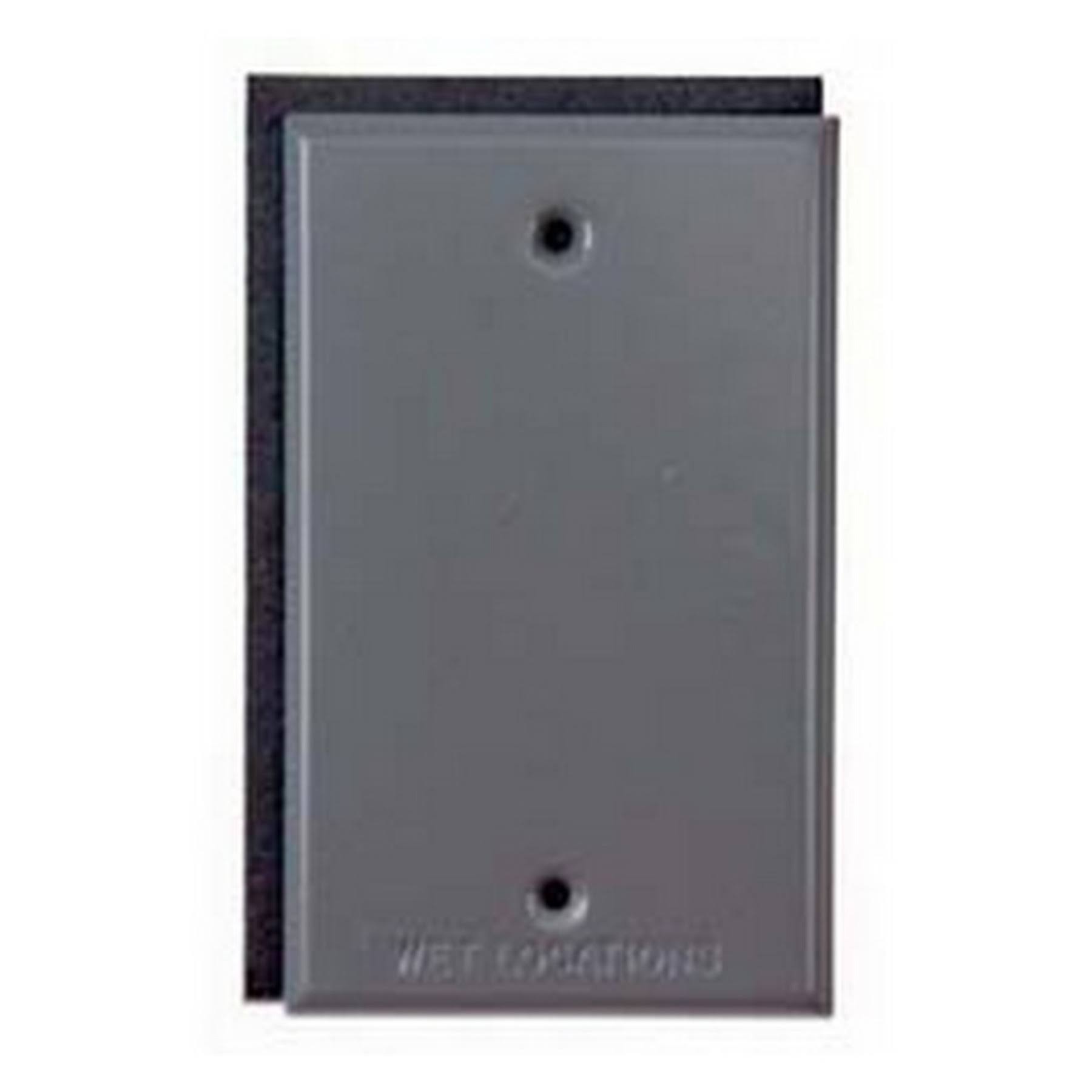 Hubbel Electric Raco Single Gang Blank Switch Plate Cover - Gray