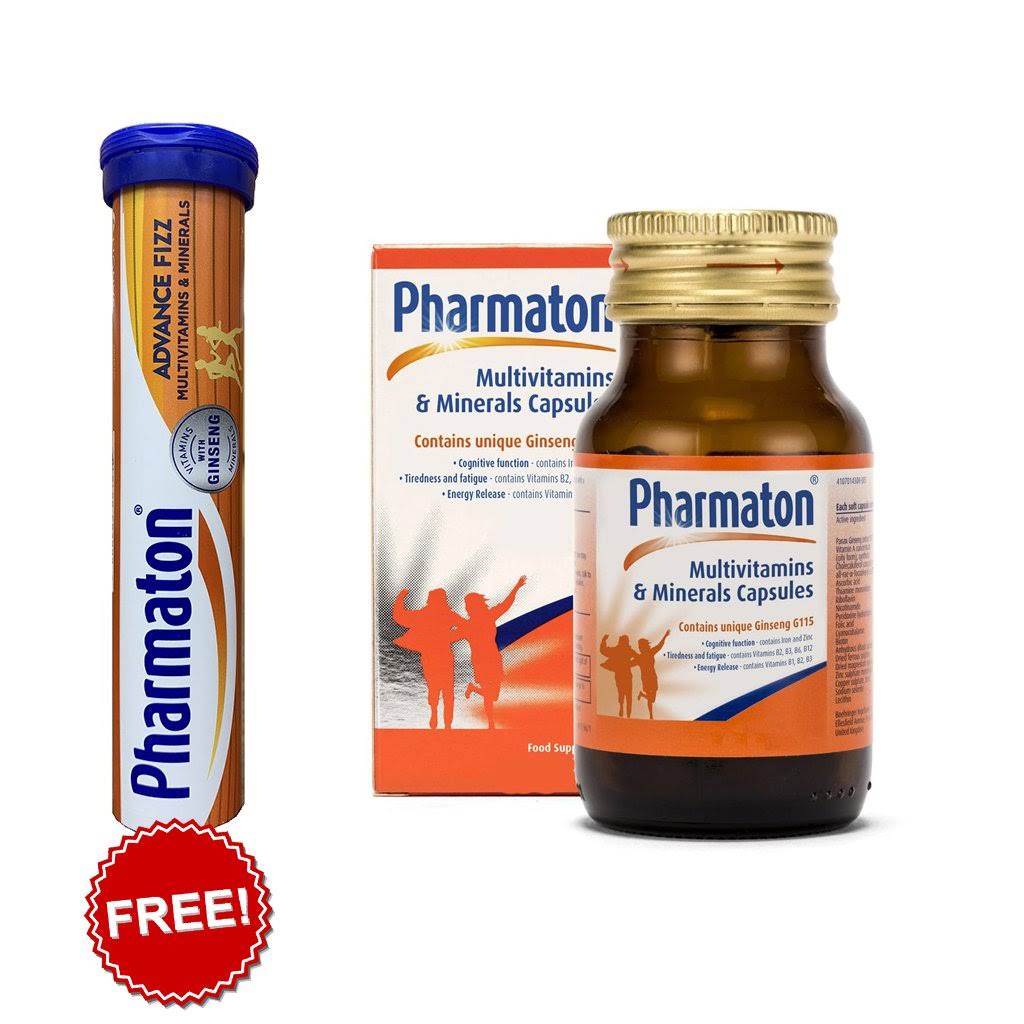 Pharmaton 30 Capsules 30 with Free Advance Fizz