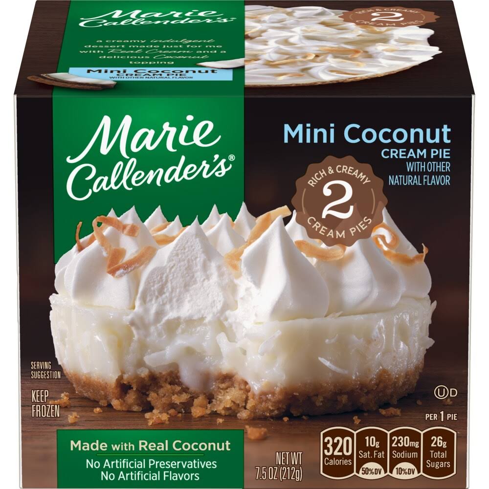Marie Callender's Coconut Cream Mini Pies - 7.5oz, 2ct
