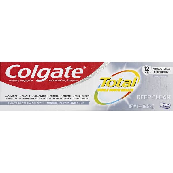 Colgate Total Toothpaste, Deep Clean, Paste - 3.3 oz
