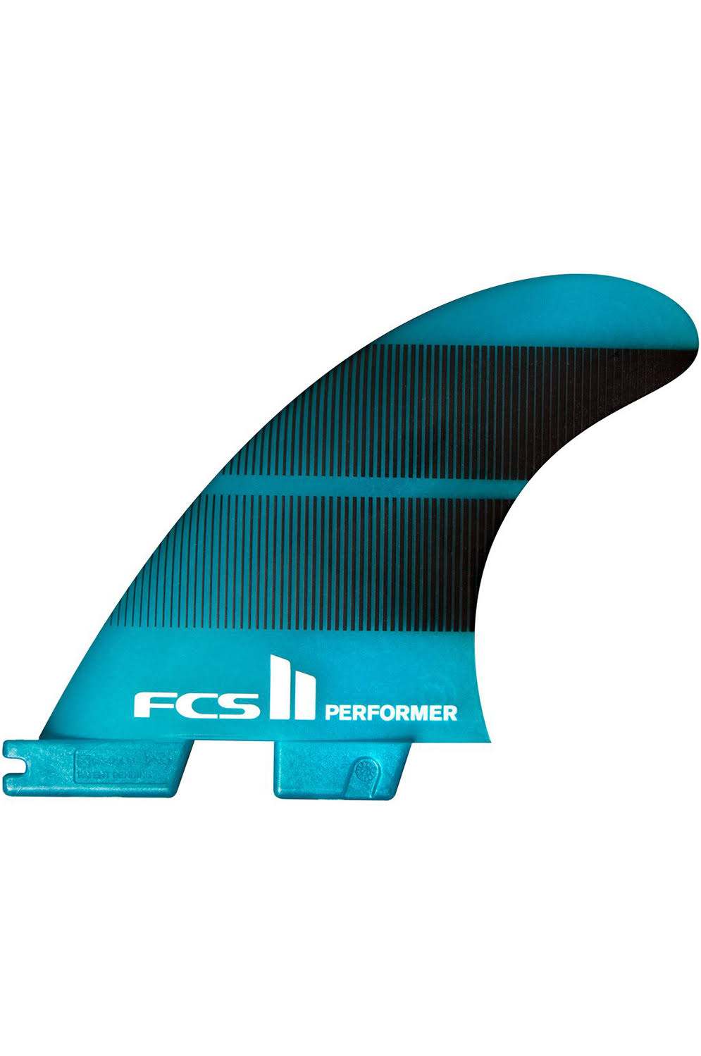 FCS II Performer Neo Glass Thruster Tri Fin, Small / Teal