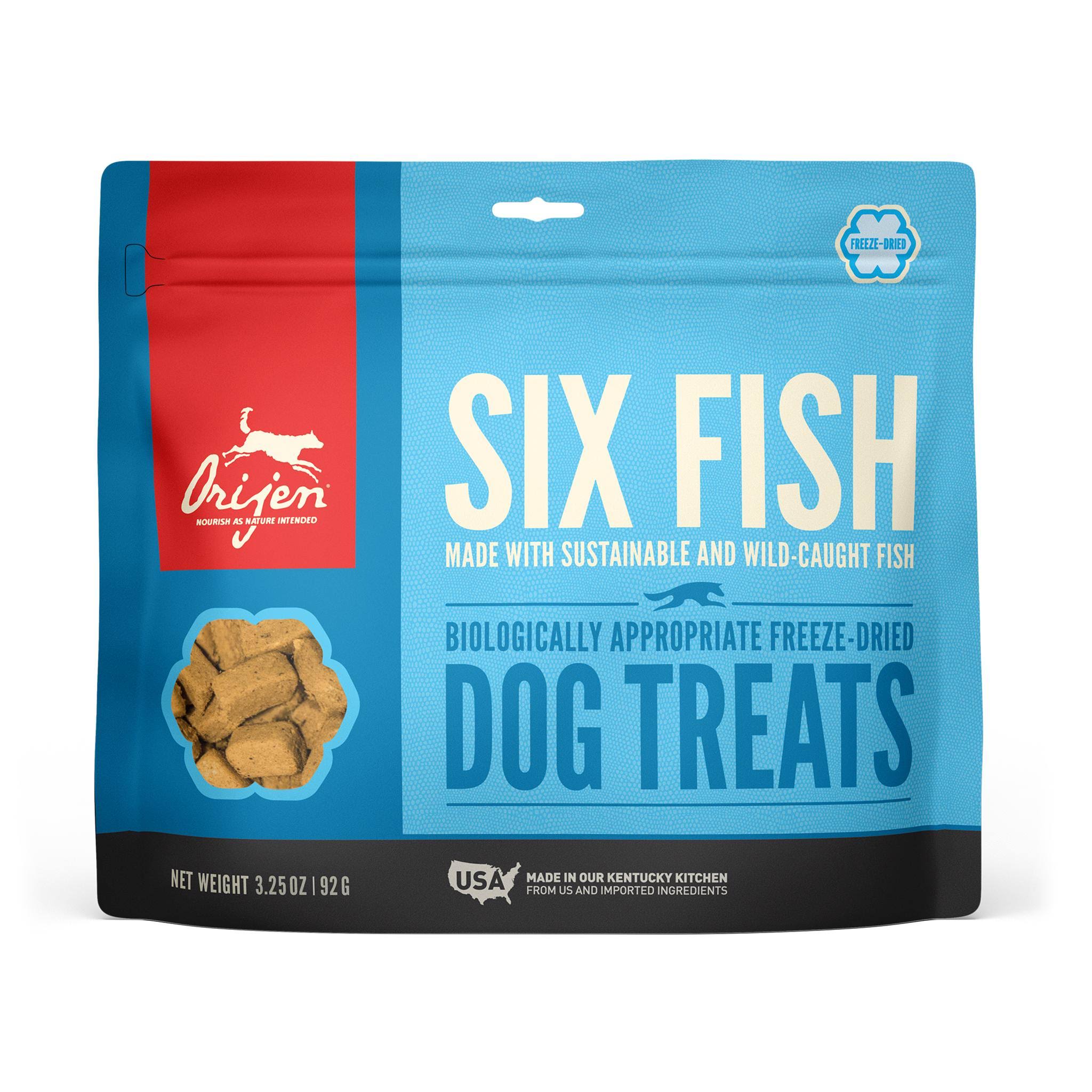 Orijen Freeze Dried Dog Treats, Six Fish / 3.25 oz