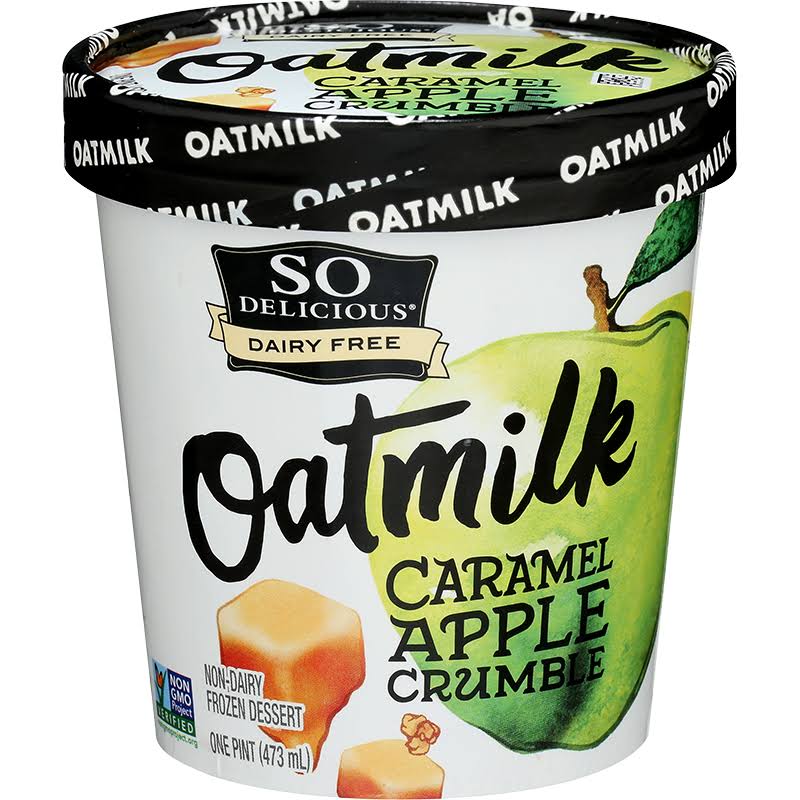 So Delicious Oatmilk Frozen Dessert - Caramel Apple Crumble, 16oz