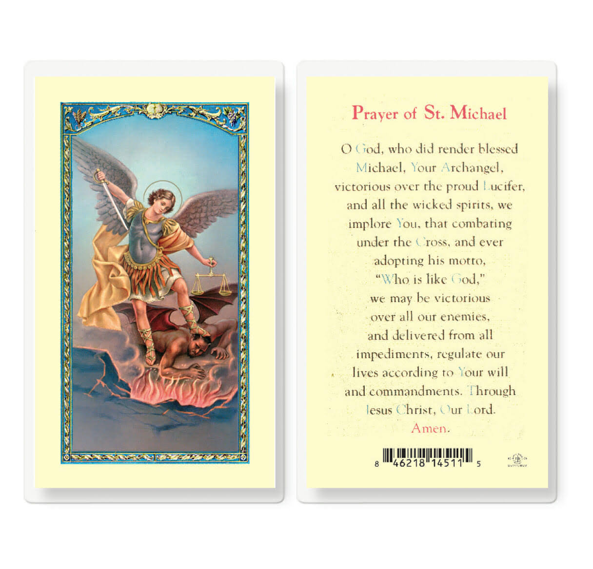 Prayer to St. Michael Laminated Prayer Cards 25 Pack
