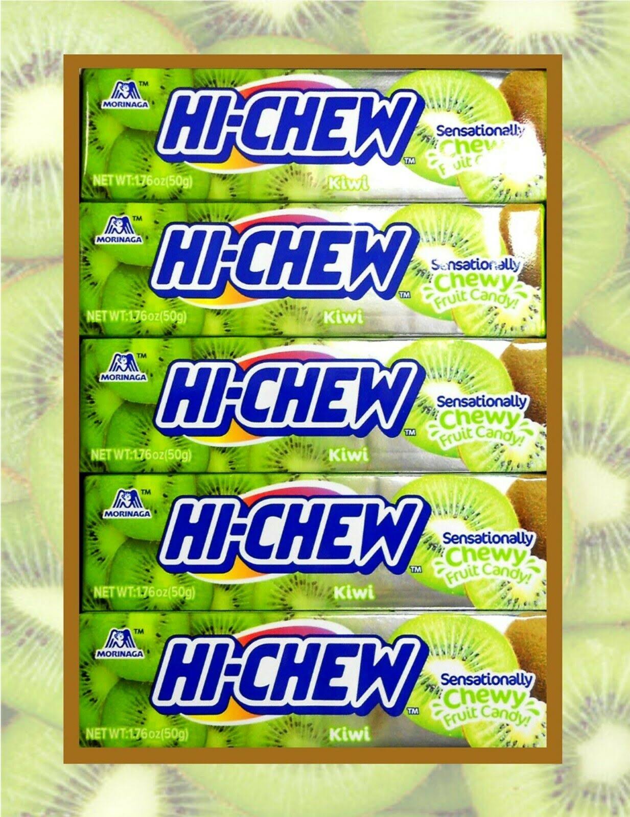Hi-chew Fruit Chews - Kiwi With Chia Seeds, 5 Pack