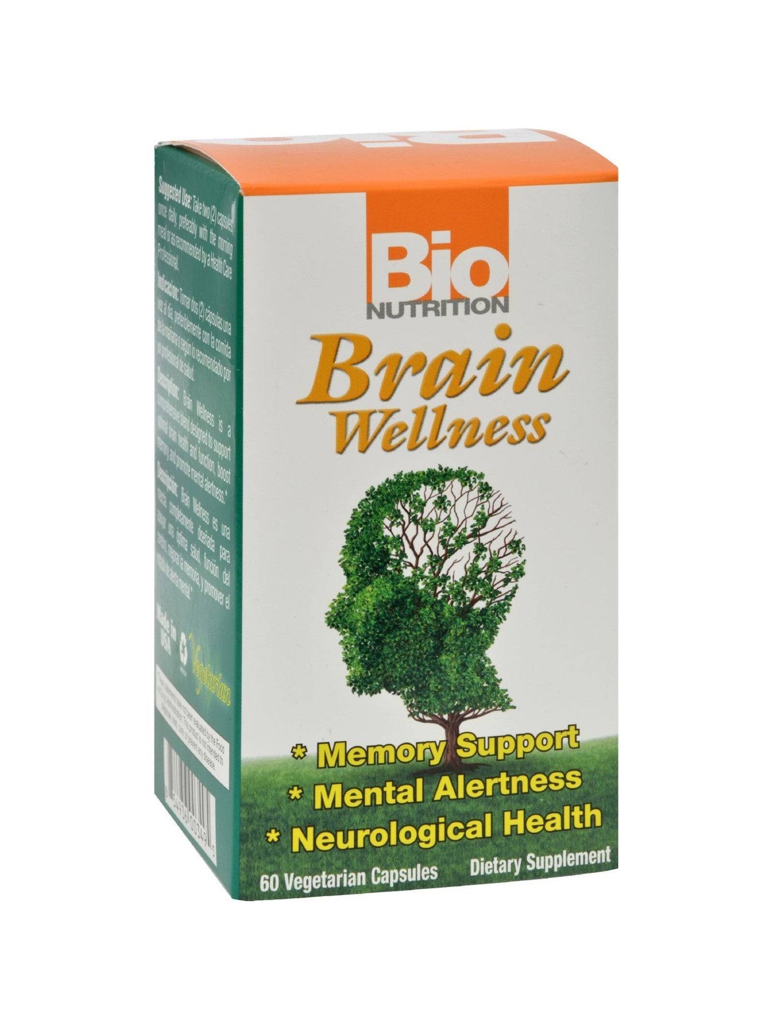 Bio Nutrition Brain Wellness Dietary Supplement - 60 Vegetarian Capsules