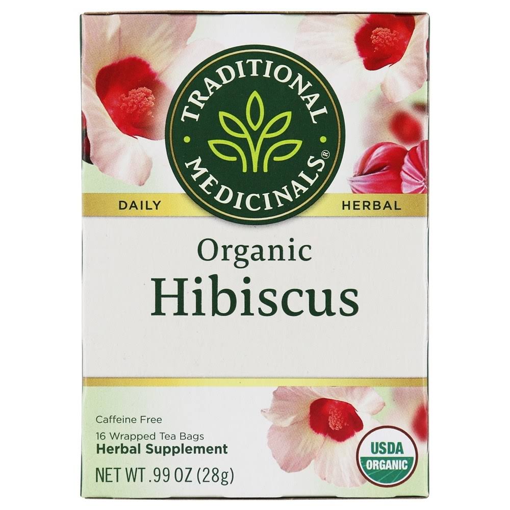 Traditional Medicinals Herbal Teas - Hibiscus, 16 Wrapped Tea Bags