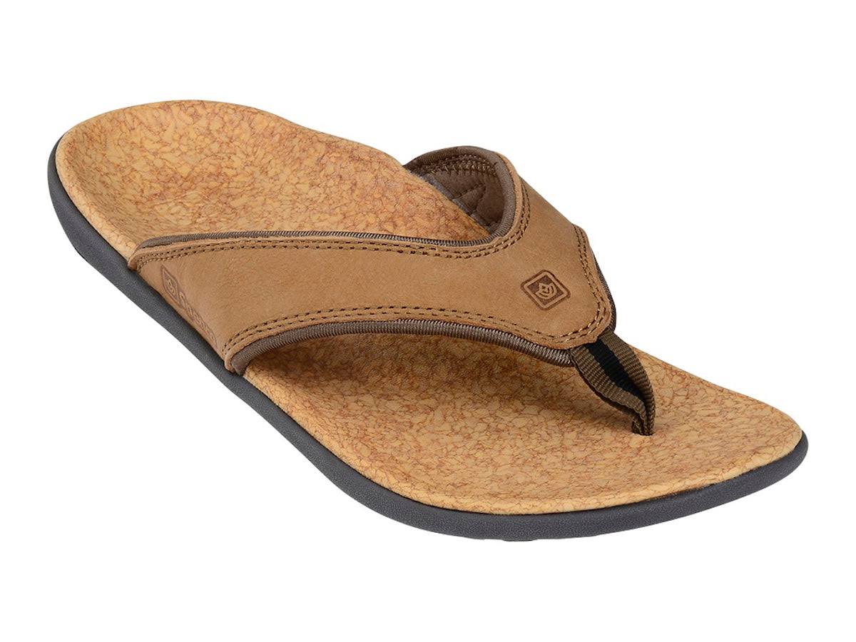 Spenco Mens Yumi Leather Sandal - Brown, 10 US