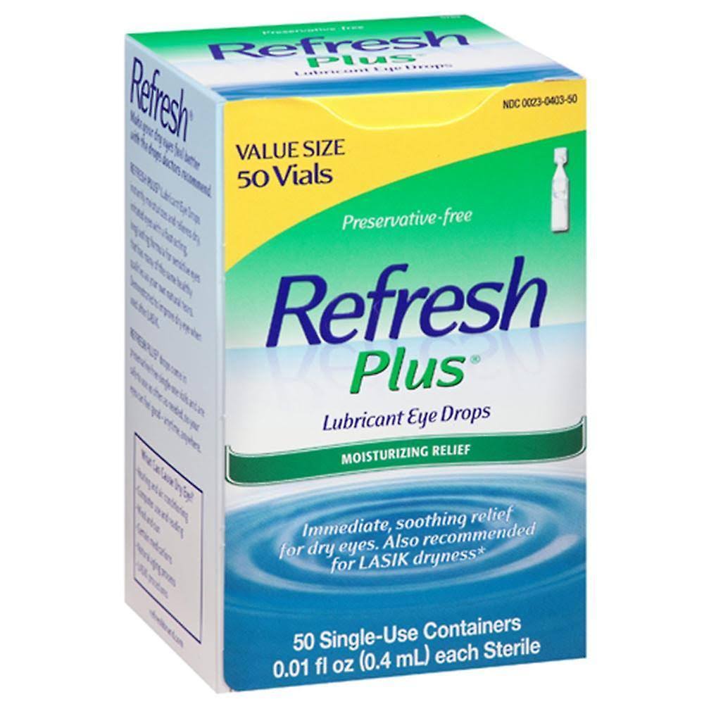 Refresh Plus Moisturizing Relief Lubricant Eye Drops - 50ct