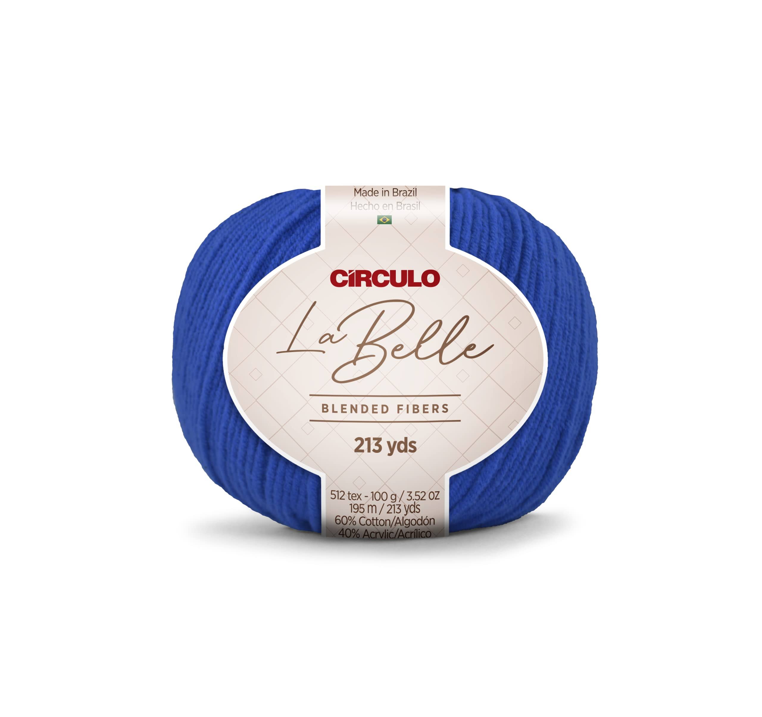 círculo La Belle Yarn - 60% Cotton 40% Acrylic Blended Yarn - Worsted - 213 yds, 3.5 oz (Pack of 1 BALL) - Color 2829