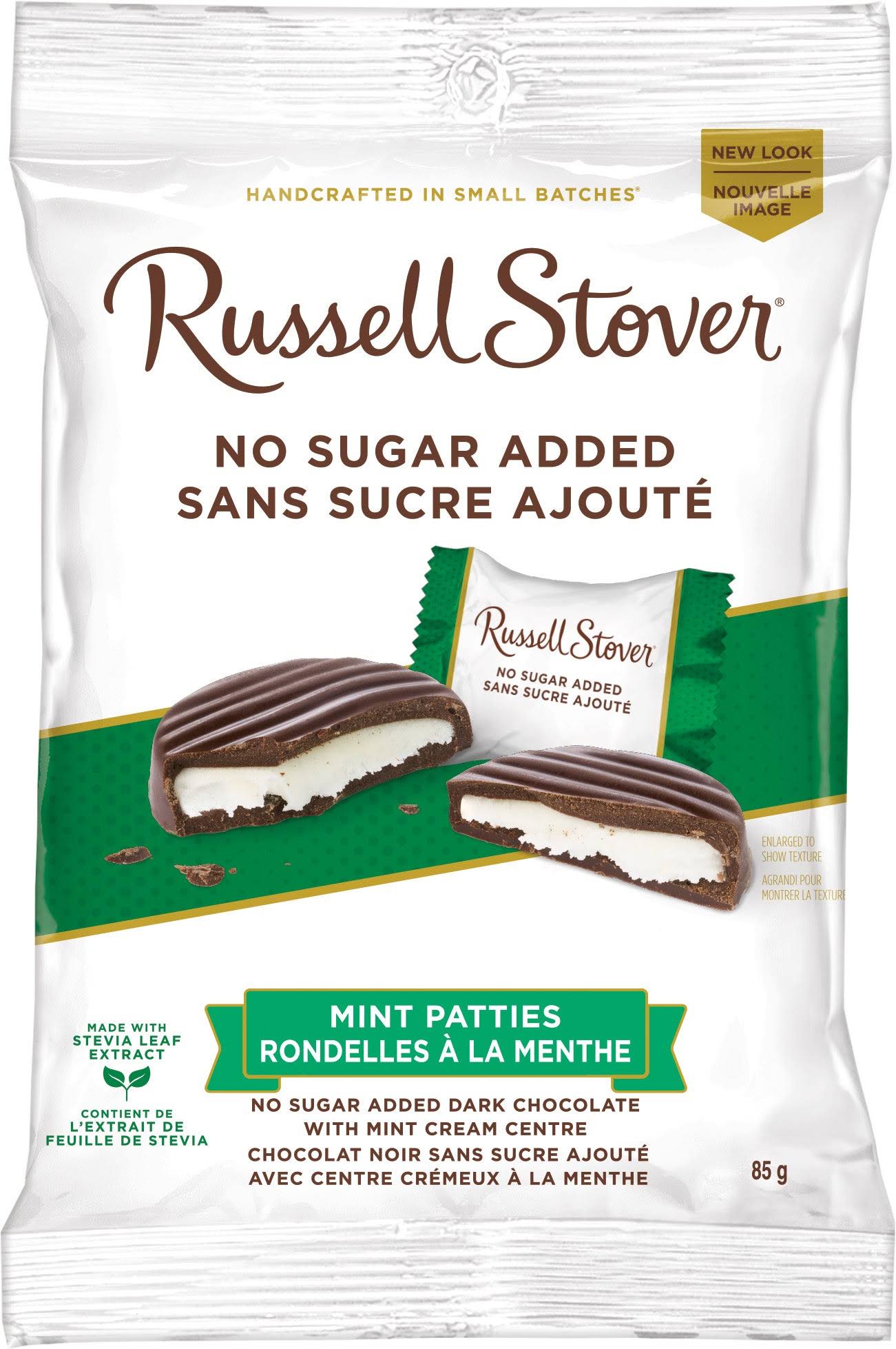 Russell Stover Sugar Free Mint Patties Candy - Covered in Dark Chocolate, 3oz