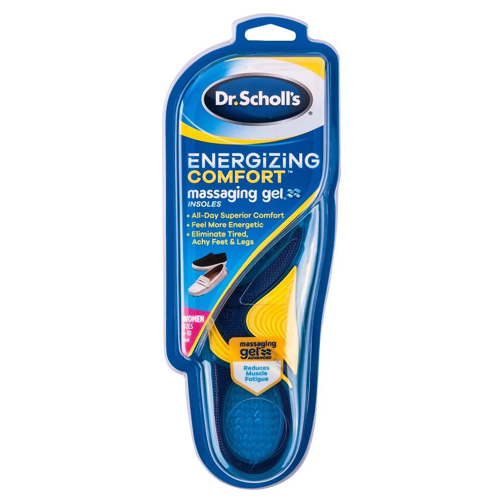 Dr. Scholl’s Energizing Comfort Massaging Gel Insoles All-Day Comfort that Allows You to Stay on Your Feet Longer (for Women's 6-10, also Available