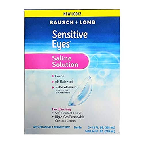 Bausch & Lomb Gentle Sensitive Eyes Plus Saline Solution Value Pack - 12oz, 2ct
