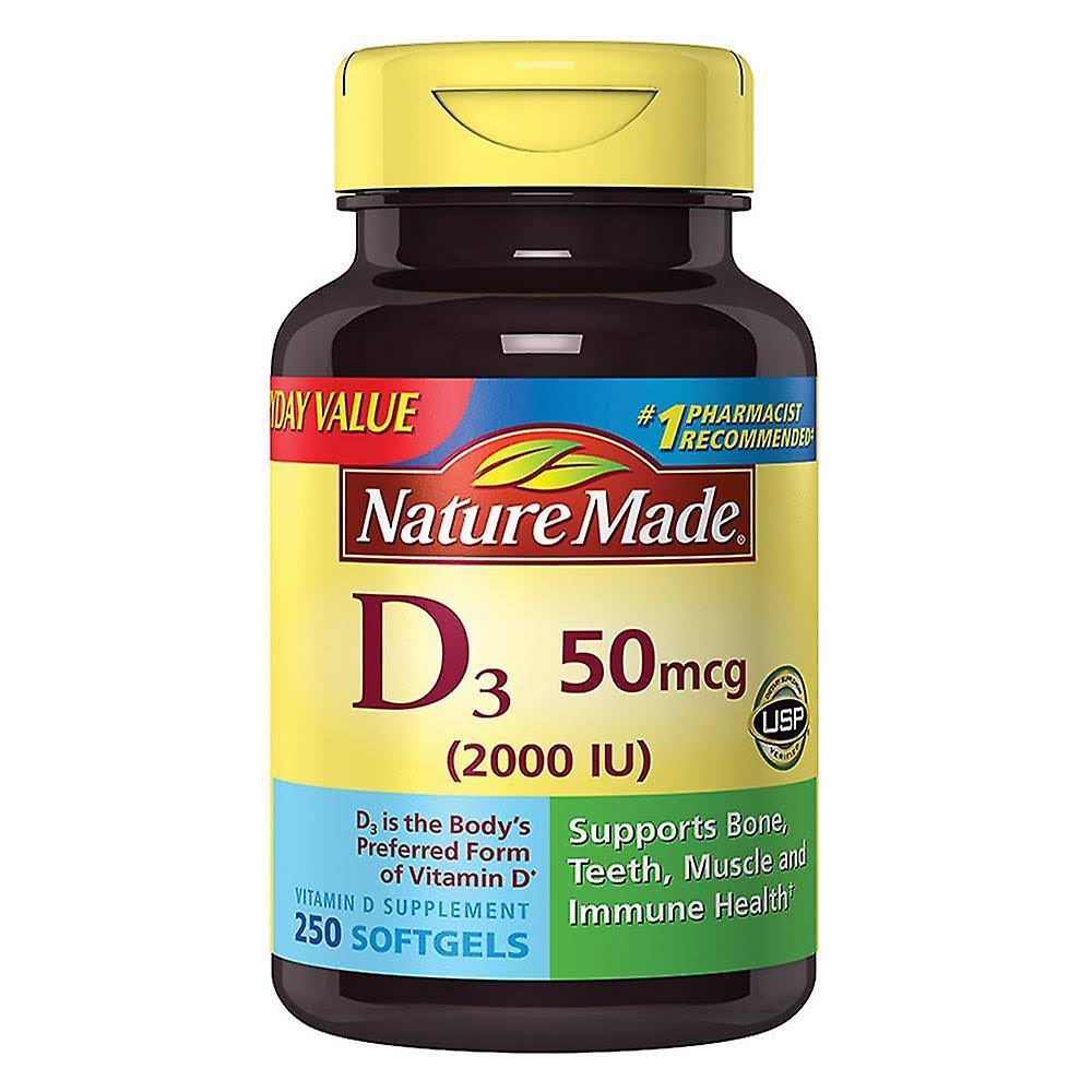 Nature Made Vitamin D3 2000 IU Softgels - x250