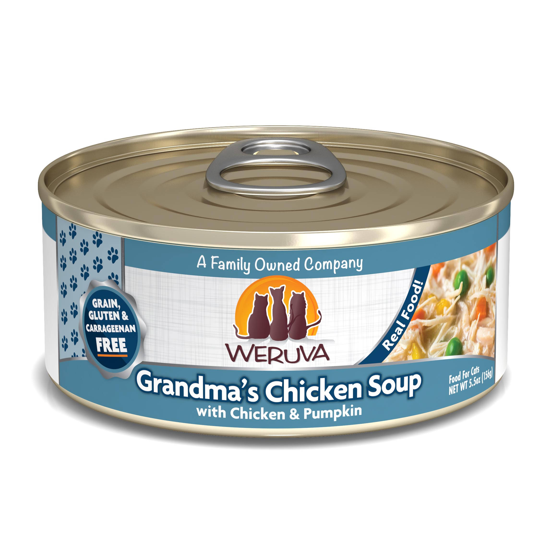 Weruva Adult Canned Cat Food - Grandma's Chicken Soup with Chicken & Pumpkin, 5.5oz