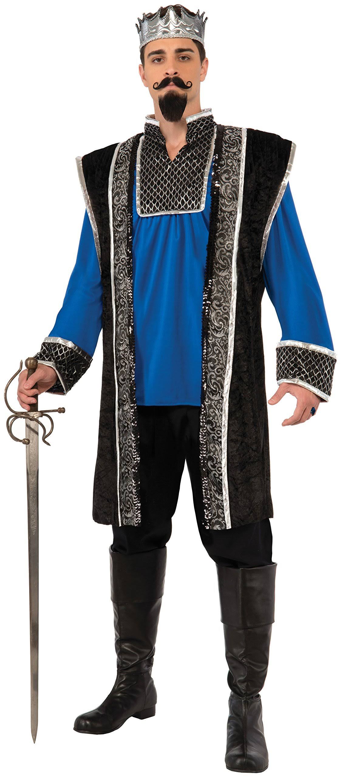 Men's Blue Medieval King Costume