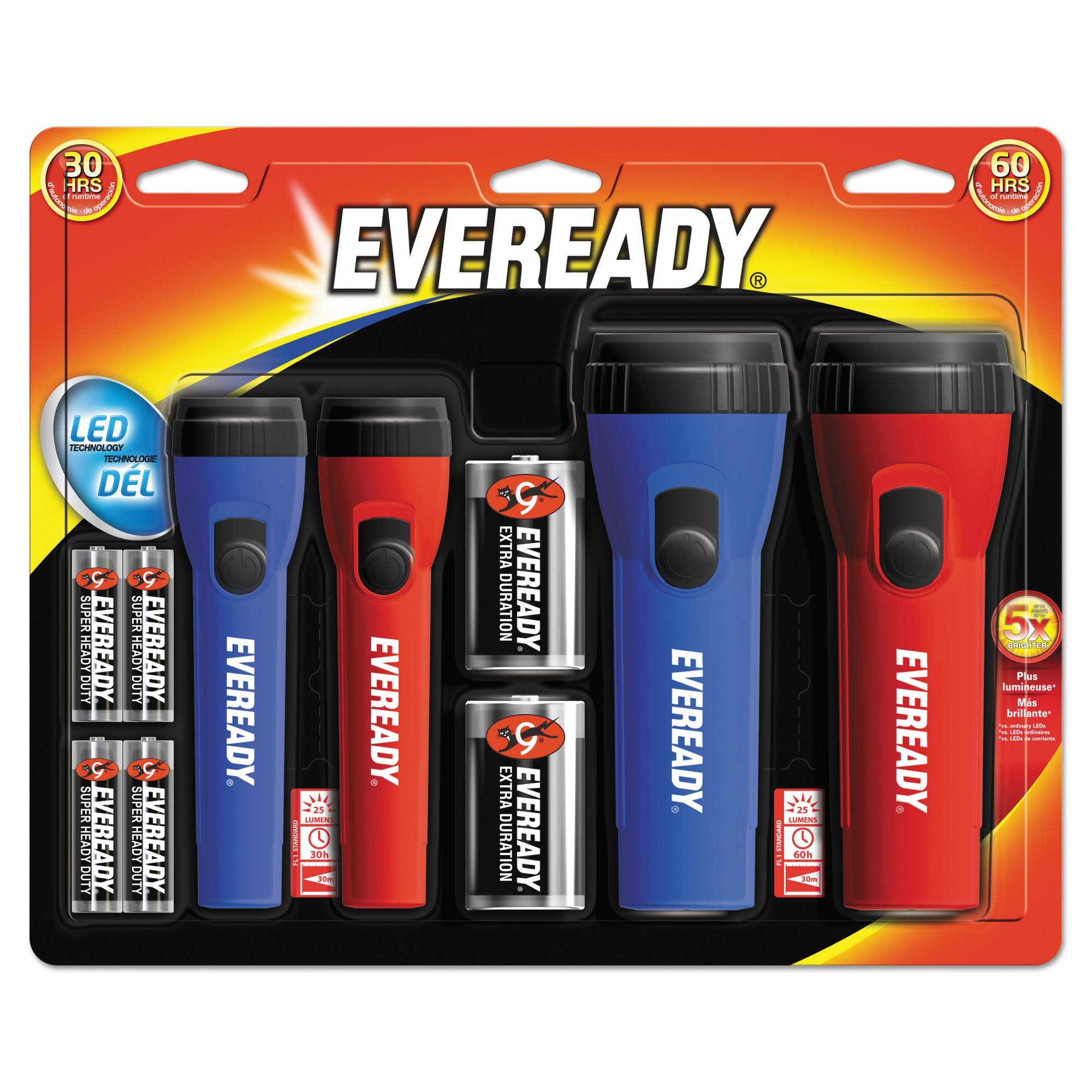 Eveready LED Flashlights - 4 Pack
