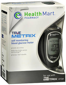 Health Mart True Metrix Blood Glucose Meter, 10 Lancets & Lancing Device