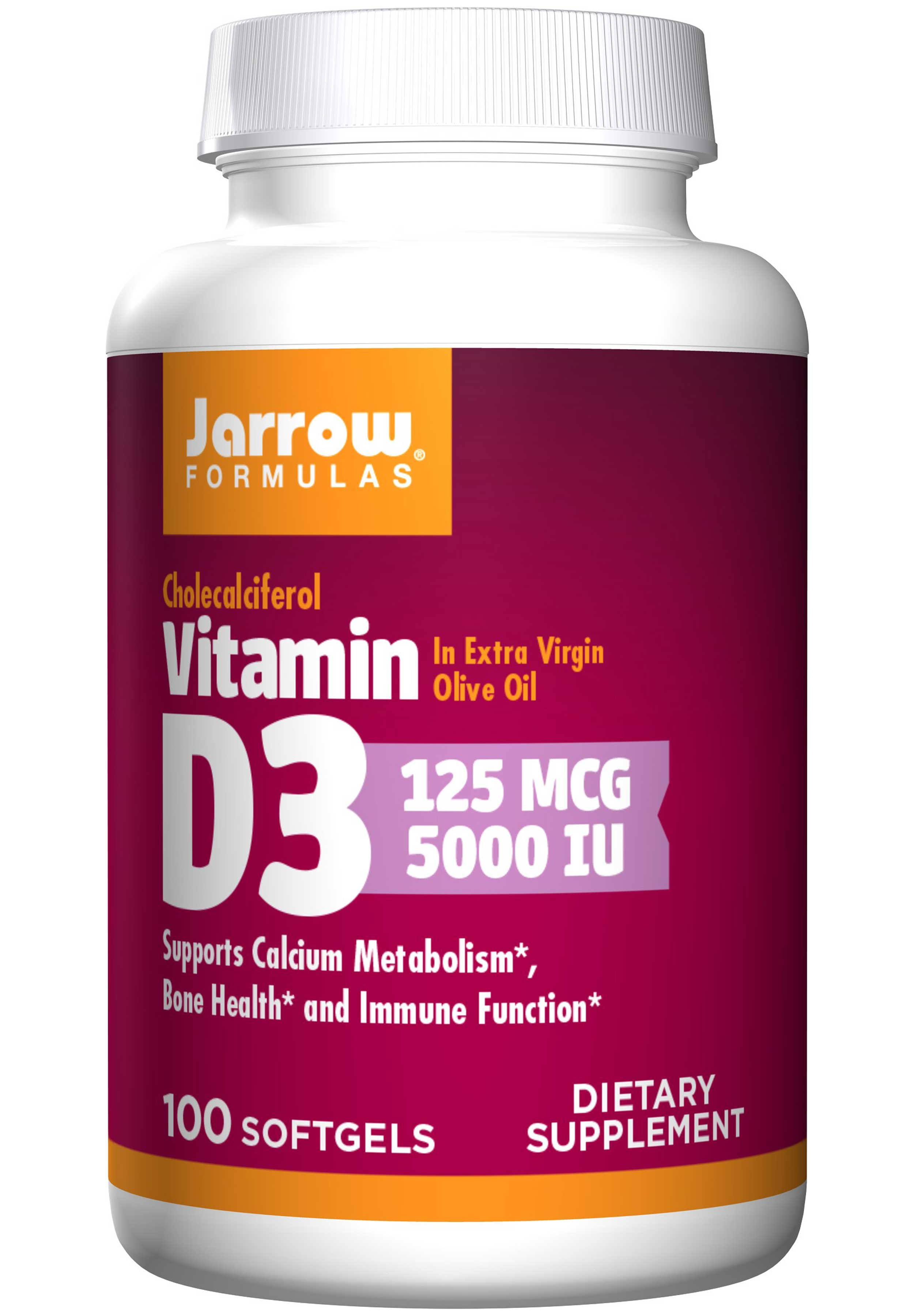 Jarrow Formulas Vitamin D3 - 5000IU, 100 Softgels