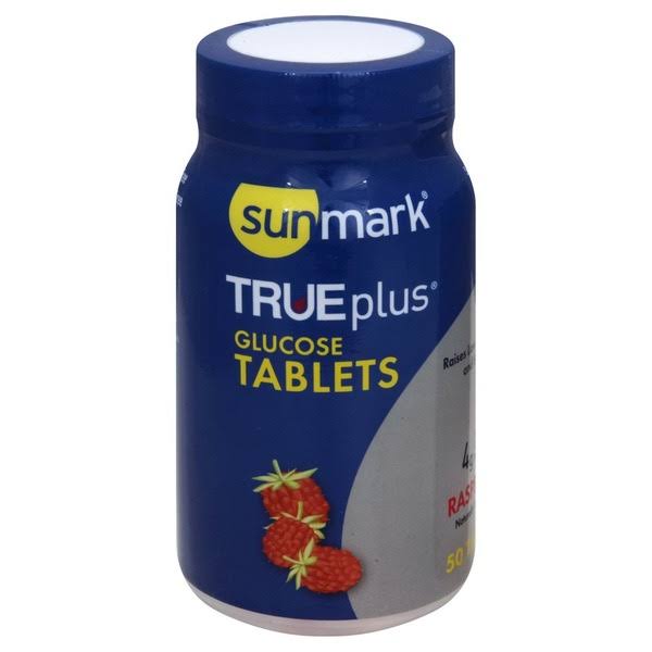 Sunmark True Plus Glucose Tablets - Raspberry