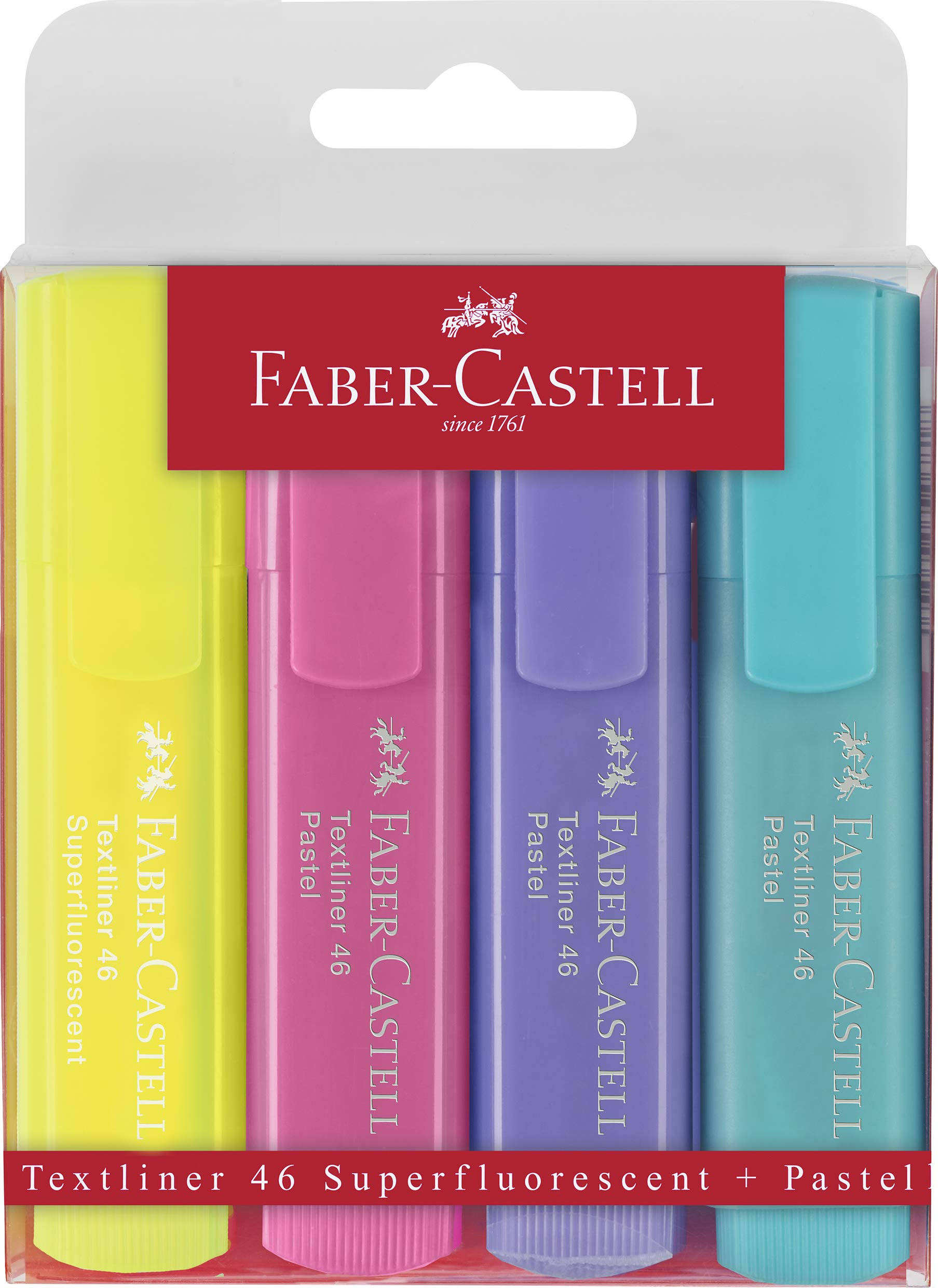 Faber Castell Highlighters Pastel - 4pk