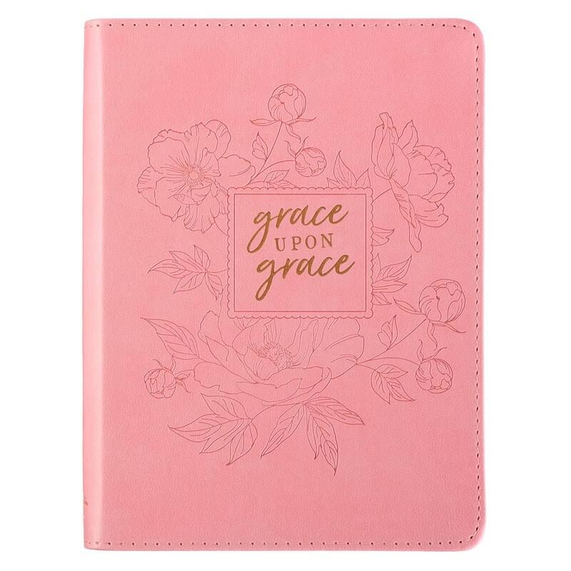 Classic Luxleather Journal: Grace Upon Grace - Christian Art Gifts