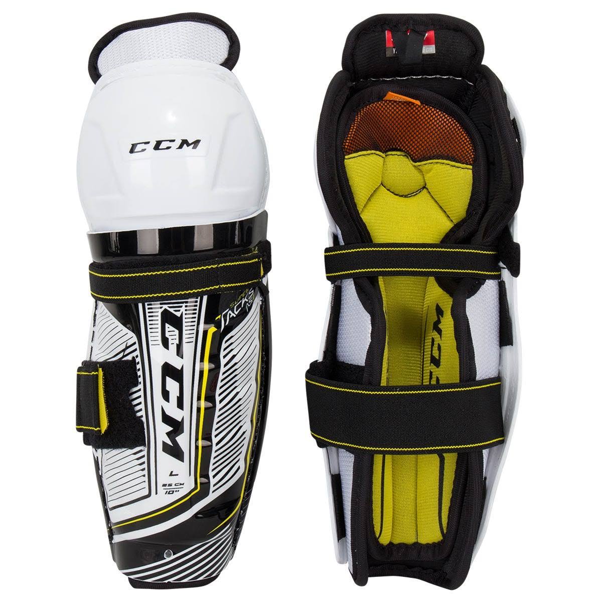 CCM Super Tacks AS1 Youth Hockey Shin Guards, 8in.