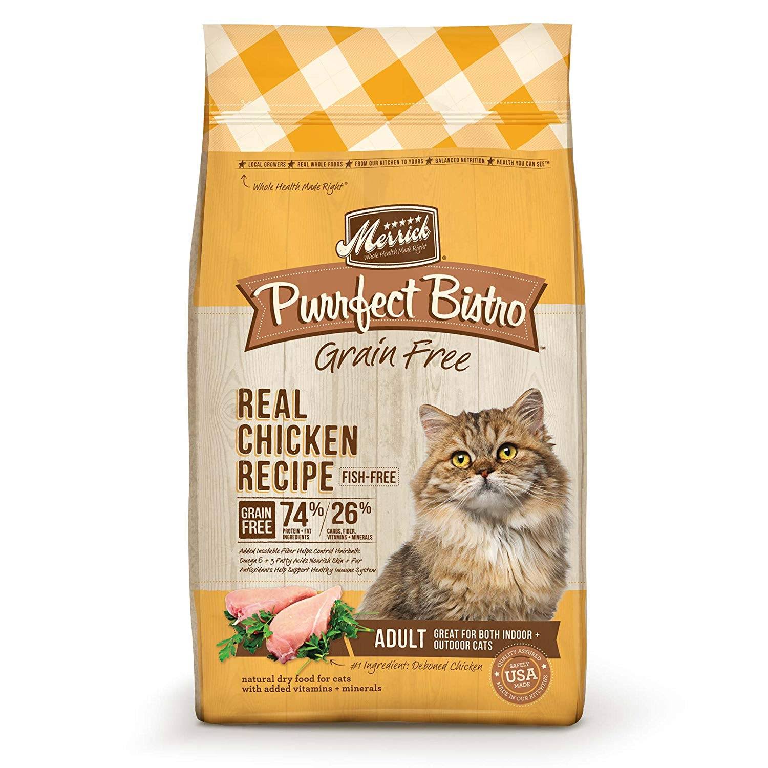 Merrick Purrfect Bistro Grain Free Dry Cat Food - Real Chicken, 12lbs