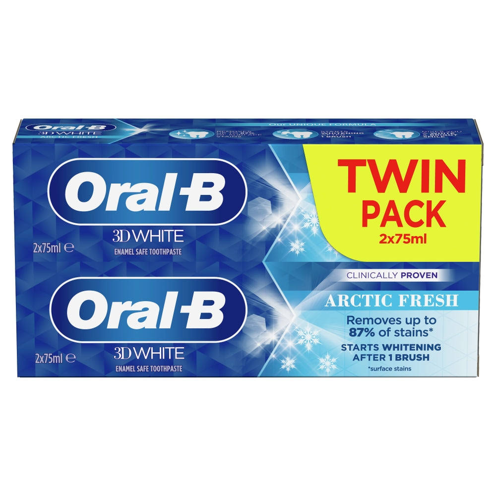 Oral-b 3d White Arctic Fresh Toothpaste - 2 Toothpastes