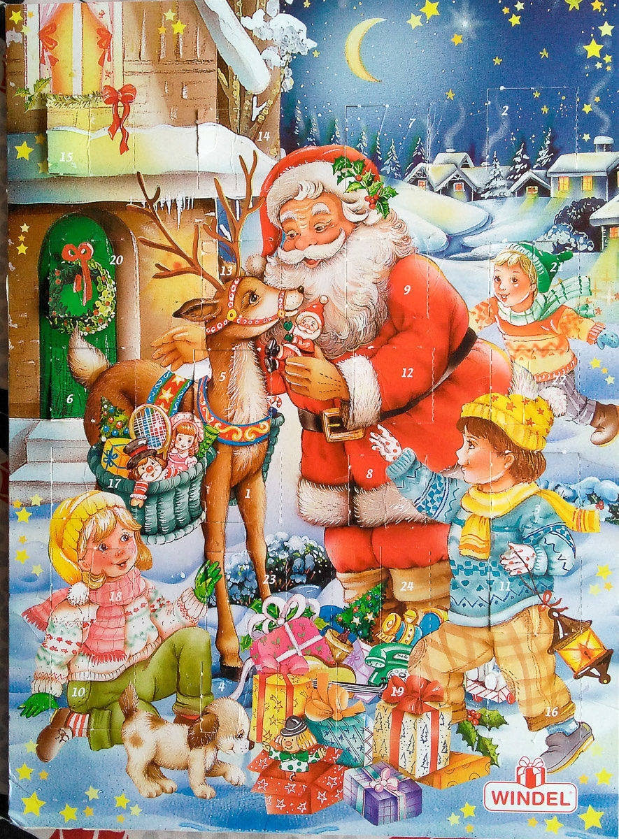 German Chocolate Advent Christmas Calendar. Made by Windel 75g